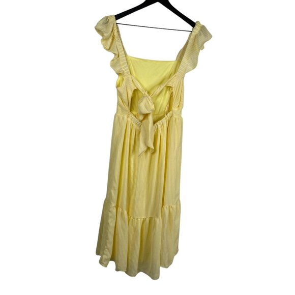 BCBGeneration Dress Women's Butter Yellow Sz S Sleeveless Tiered Milkmaid Trad - Picture 2 of 11